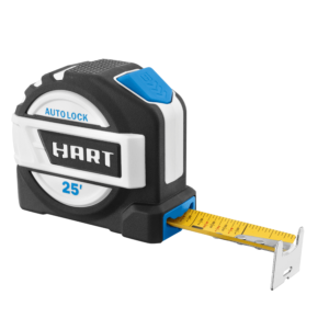 HART 25-Foot Autolock Tape Measure, Fraction Markings