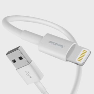 Overtime iPhone Cable Apple MFI Certified, Lightning iPhone Cable 6Ft, iPad Cable – White