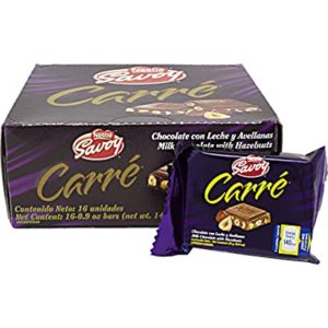 Savoy Carre Milk Chocolate with Hazelnuts / 16 Count