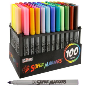 Super Markers Set with 100 Unique Colors