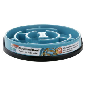 Petstages Slow Fun Feed Dog Bowl, Dishwasher Safe, Blue