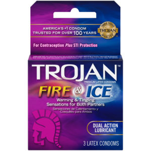 TROJAN Fire & Ice Dual Action Condoms, 3 Count