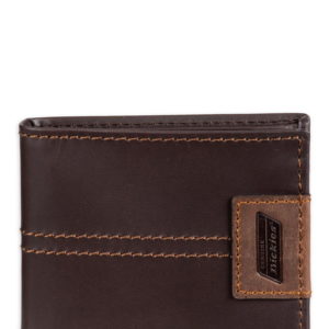 Genuine Dickies Men’s Leather Extra Capacity Slimfold Wallet